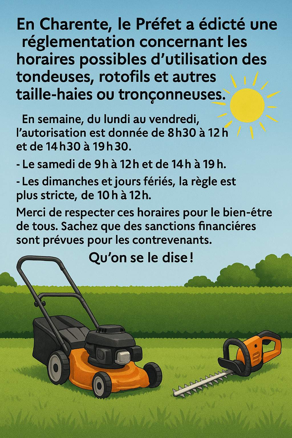 Règlementation du jardinage