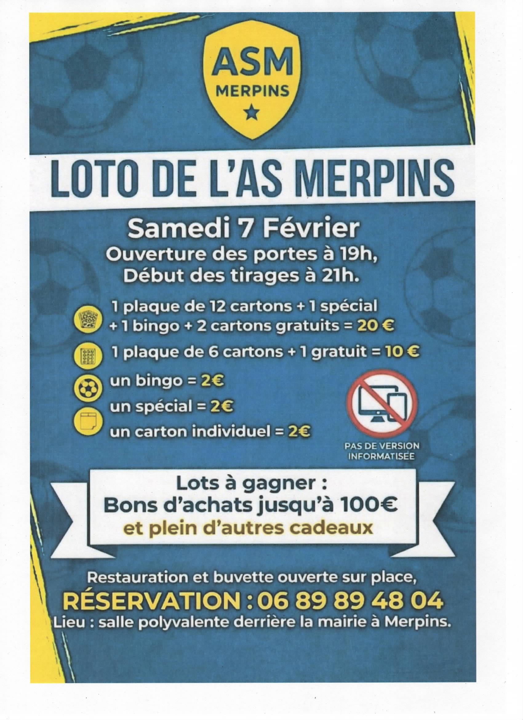 Loto de l'AS Merpins