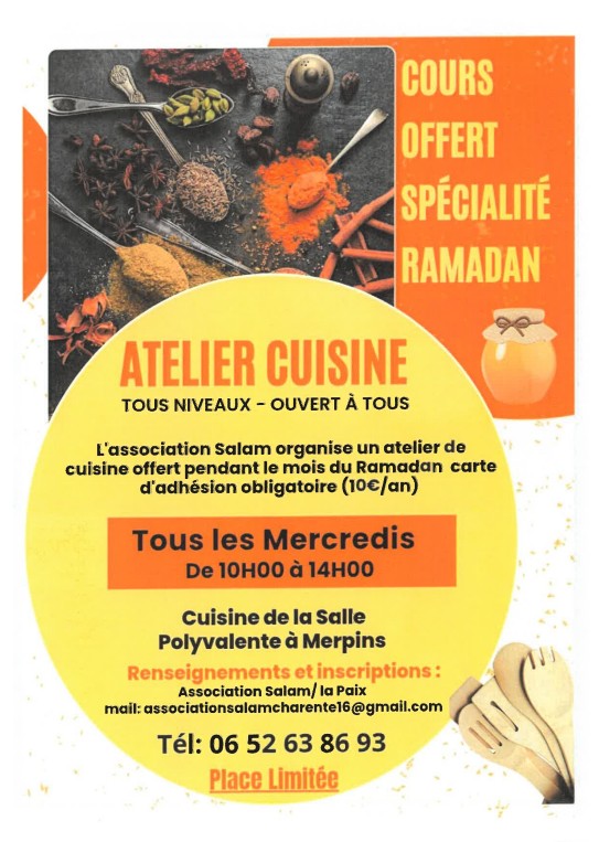 Atelier cuisine avec l'association Salam
