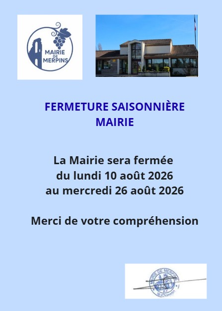 Fermeture Mairie