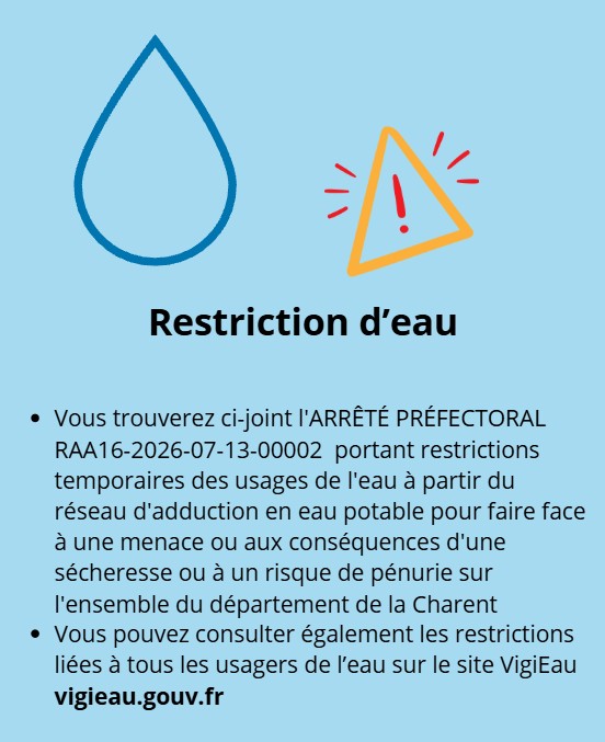 Arrêté sur le prélèvement d'eau