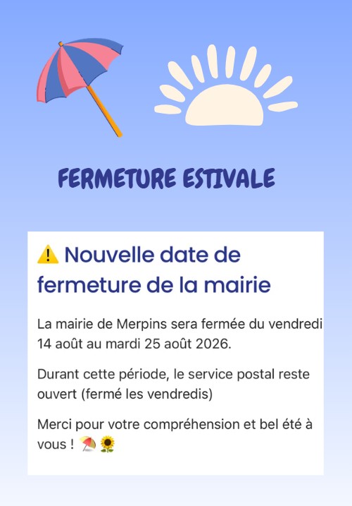 Fermeture Mairie