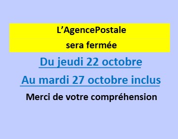 Fermeture agence postale